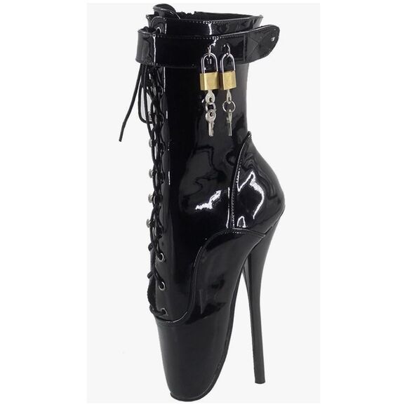 WonderHeel Womens Padlocks Ballet Boots -10.5 - Picture 1 of 8